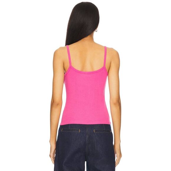 Cotton Citizen Verona Spaghetti Tank Top in Cerise M - Picture 3 of 3